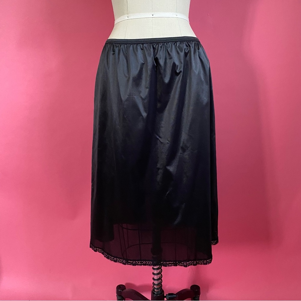 🌈4/$20🌈 Vintage 70s/80s Vanity Fairy Goth FairyCore Vamp Lace Slip Skirt L